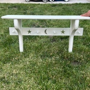 Star and moon shelf and coat holder